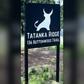 6x3 steel frame cabin road sign, Tatanka Ridge