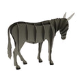 Donkey steel sculpture, interlocking laser-cut steel ribs, on white