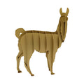 Llama steel sculpture, interlocking laser-cut steel ribs, on white