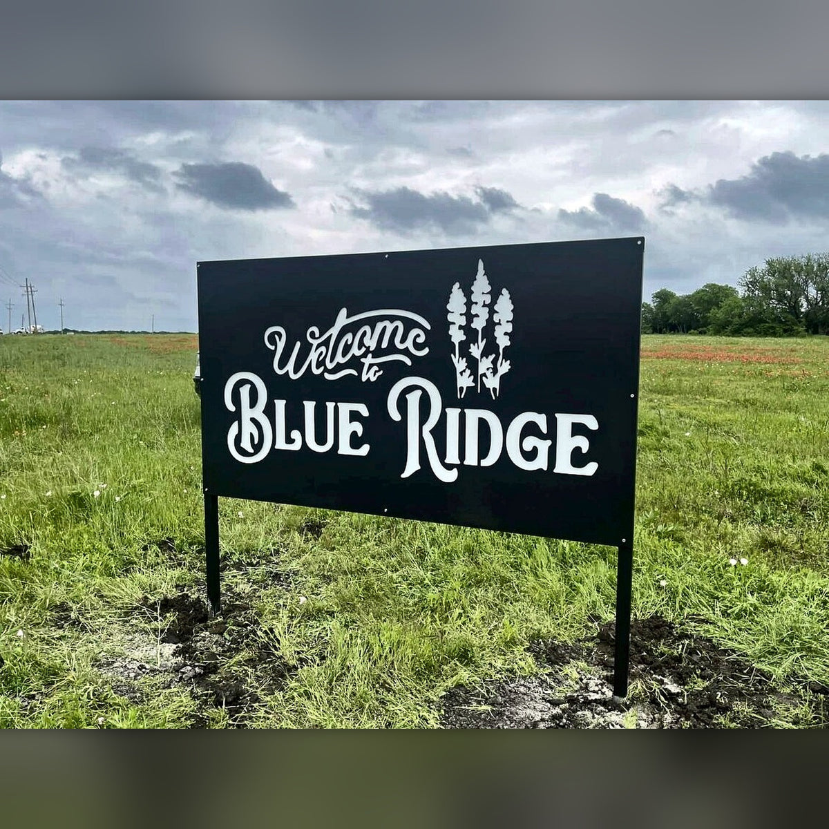 Welcome to Blue Ridge 7x4 steel sign with frame