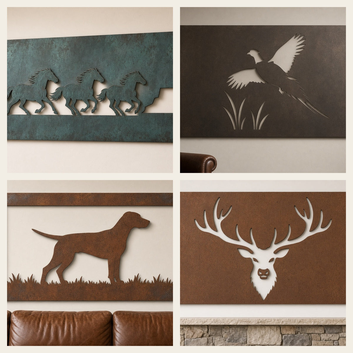 Example wall art designs (design renders)