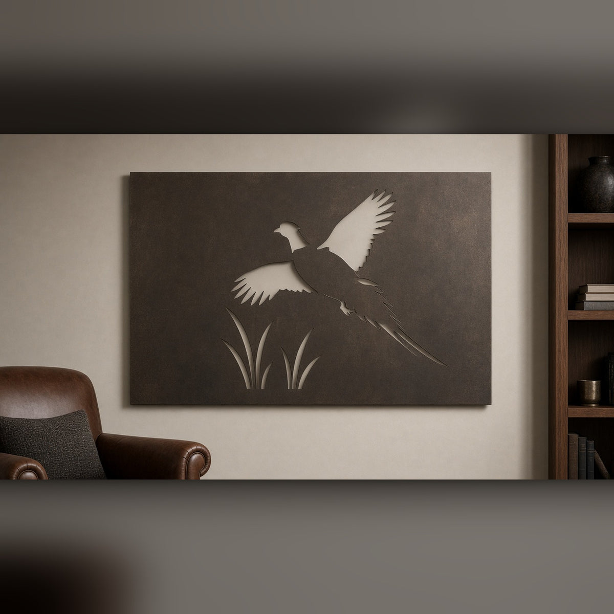 Ringneck Rising steel wall art (design render)